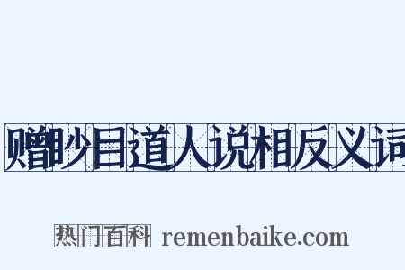 赠眇目道人说相反义词是什么意思的图片